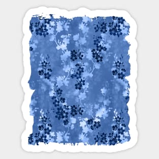 Sakura blossom in blue Sticker